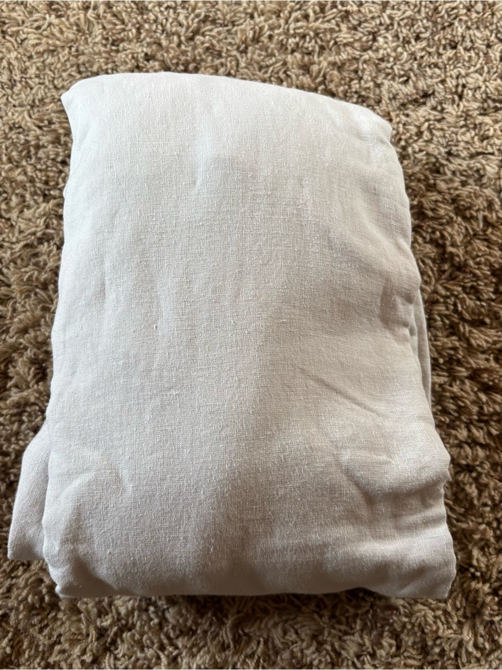 Quince European Linen Twin Fitted Sheet in Light Gray